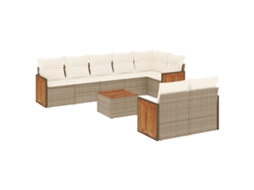 Garden Sofa Set, Garden Sofa Sets Vidaxl Bege Rattan / Vime (n/a)