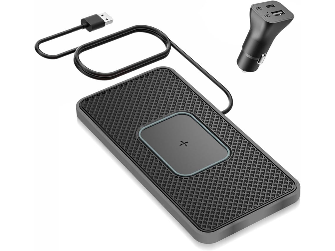 Carregador Sem Fio Para Carro, Modelo Mais Recente De 2025, Carregador Rápido De Celular Sem Fio Sanmido, Tapete Antiderrapante Para Carregamento Sem
