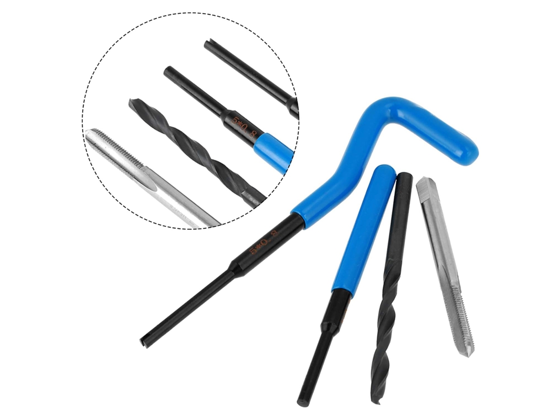 Kit De Reparo Roscas Em Aço Inoxidável : Conjunto Ferramentas