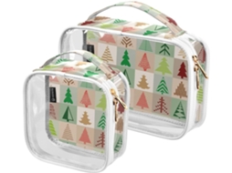Conjunto Kutsu com Nécessaires Impermeáveis em Pvc Transparente Organizador Viagens Carro