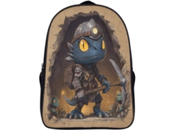 Mochilas Com Argonianos Em Armadura De Couro Nas Minas, Mochila Escolar Impressa 3d Para Meninos E