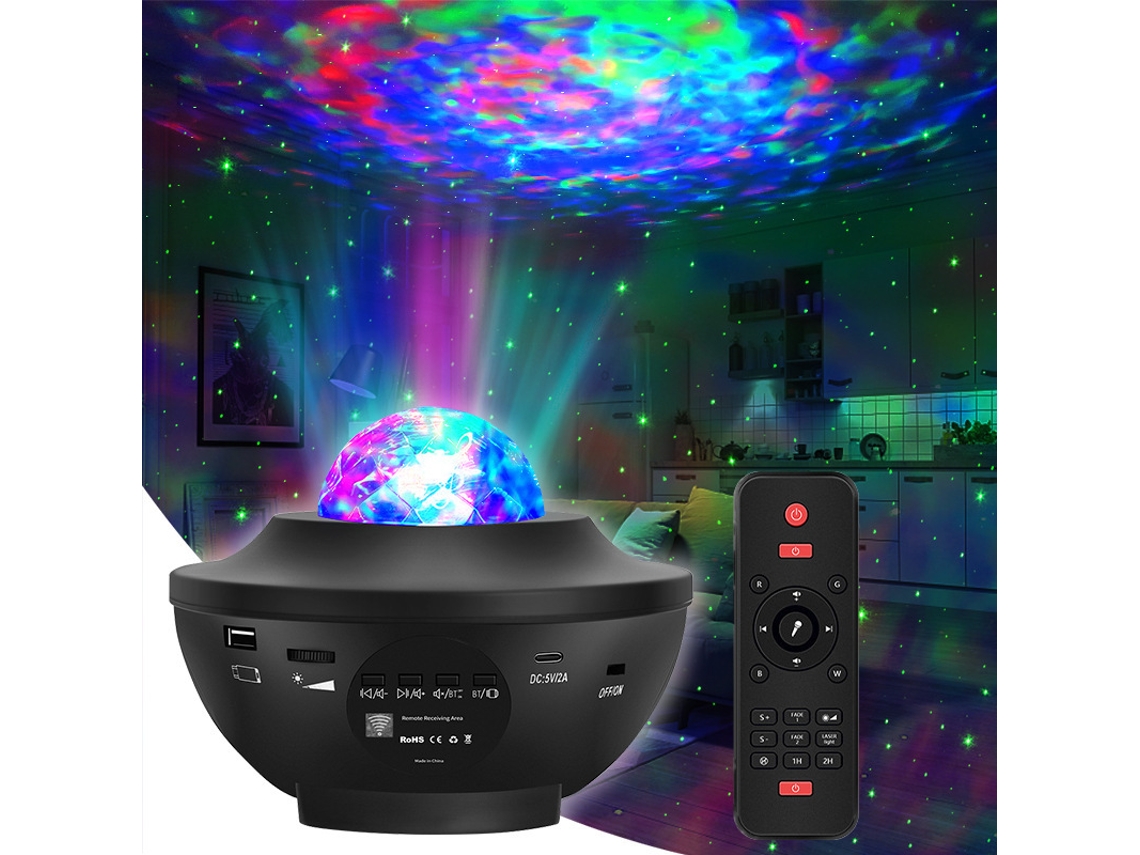 Projetor de Céu Estrelado Preto, Luz Noturna Estrelada com Vídeo Giratório BRILVIBERA