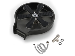Limpador de Vidro Lavador de Copos de Seis Folhas Base de Abs Preta Mangueira Conector de Três Vias de 1/2 ZMDECQNA