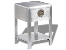Side Table, Side Tables Vidaxl Prateado Alumínio