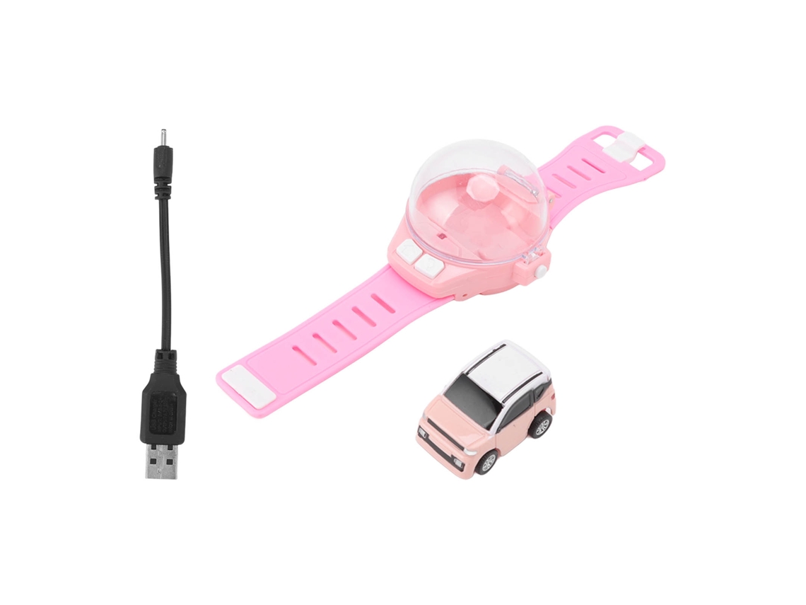 Mali brinquedo Carro de Controle Remoto Relógio Mini 2.4g Longo Alcance Presente Infantil Rosa
