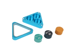 3pcs Pontes De Taco De Bilhar 13mm Com Caixa De Armazenamento Triangular Azul Para Reposição