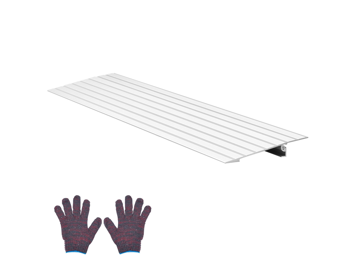 Rampa de Limiar Elevação 2,5 Cm, Liga Alumínio para Acesso a Meio fio, Capacidade Carga 363 Kg, Cadeiras Rodas, Patinetes, Elétricas, Escadas