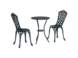 Conjunto de Bistrô de Jardim 3 Peças Alumínio Verde MAISON EXCLUSIVE