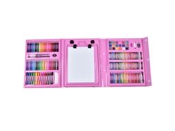 176 Peças Lápis Cor Pastéis Óleo Canetas Aquarela Arte Rosa