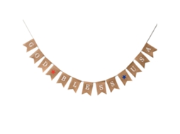 13pcs Banner de Tecido Fashion para Decoração de Festas, Forma de Cauda Bifurcada, 3m, Marrom S/MARCA