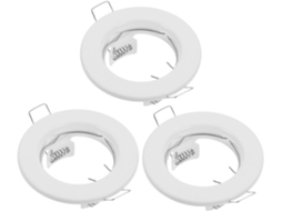 Conjunto de 3 Luminárias de Embutir para Projetor Mr16 Gu10 em Folha de Flandres com Estrutura Metálica Robusta. SFUSHOS