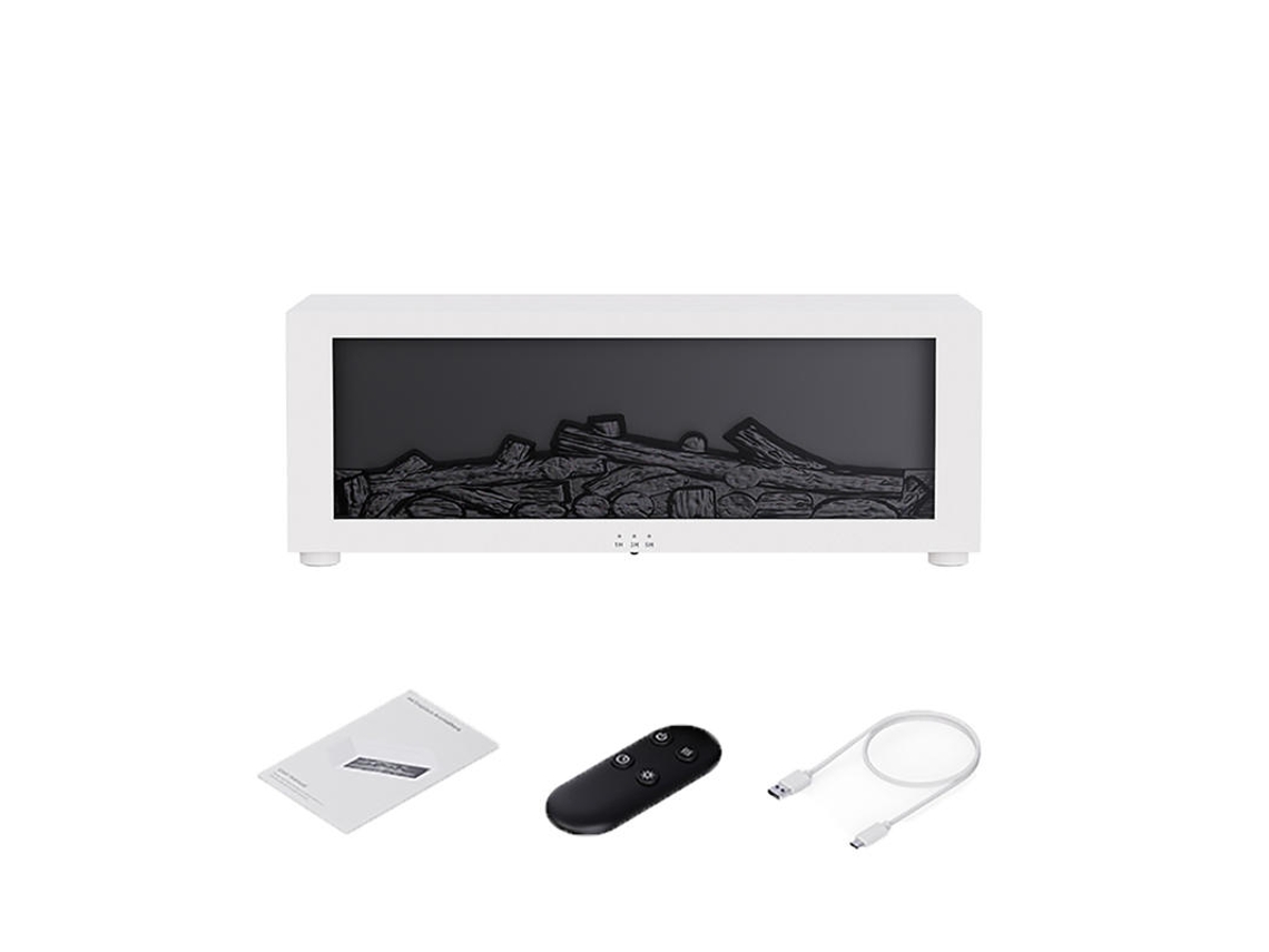 Umidificador De Óleos Essenciais Umidificador De Aromaterapia Doméstico Luz Led Controle Remoto Branco SUNNY SPACES