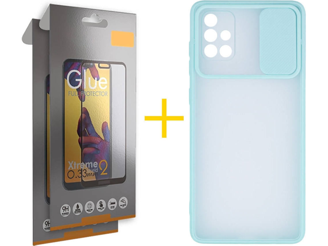 Capa + 2 Películas para Samsung Galaxy A71 SKYHE Verde Água