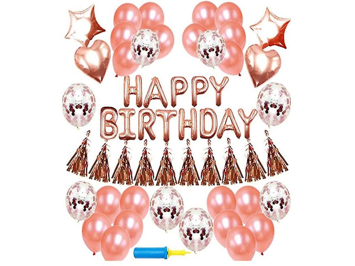 1 Conjunto De Balões De Feliz Aniversário Para Festas Allinless