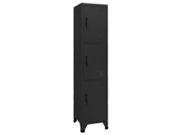Locker Cabinet, Locker Cabinets Vidaxl Preto Aço (n/a)
