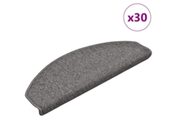 Vidaxl Tapetes De Escada 30 Peças 65x24x4 Cm Cinza Escuro Semicircular Grande