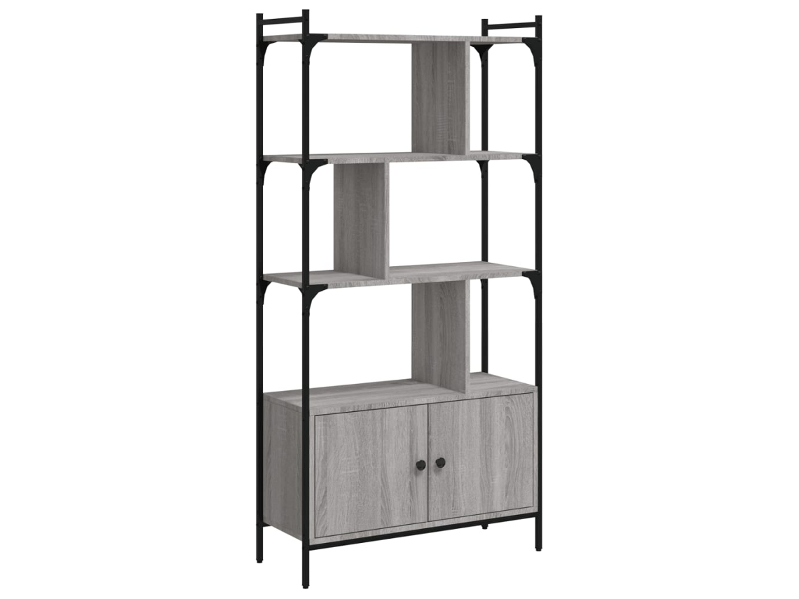 Bookcase, Bookcases Vidaxl Cinzeto Madeira Processada (n/a)