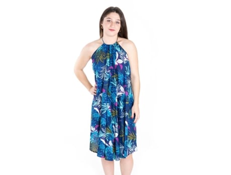 Vestido ISLA BONITA BY SIGRIS Algodão Mulher (XL - Azul)