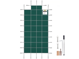 Capa Retangular de Segurança para Piscina Seção Verde de Passo 4X8 Ft Inverno Externo VEVOR