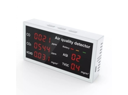 Lurelia Medidor De Qualidade Do Ar Co2, Tvoc, Hcho, Temperatura, Humidade, Usb, Preto