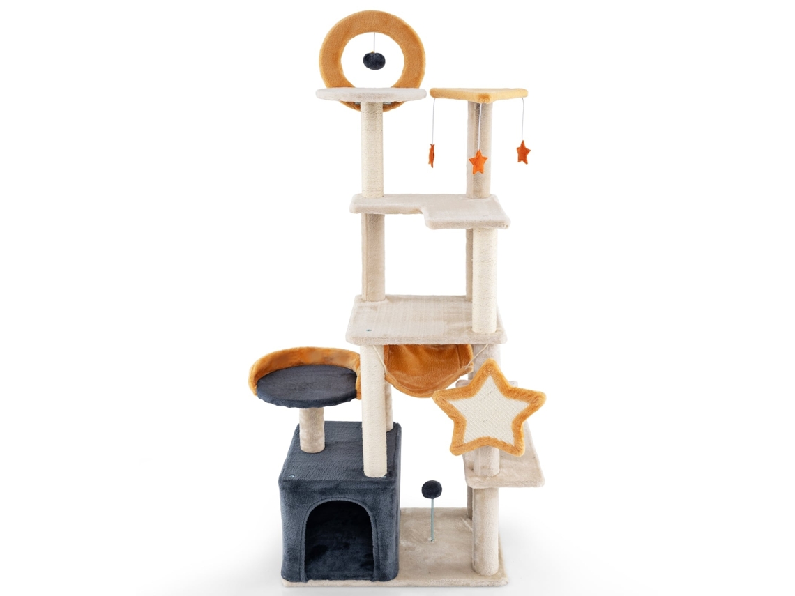 Árvore para gatos de 160 cm com postes de sisal e condomínio de vários níveis NORTHIX