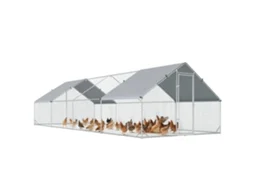 Galinheiro VELTUS TRADE 24m² em Aço Galvanizado, Cobertura PE, Trava Prateada