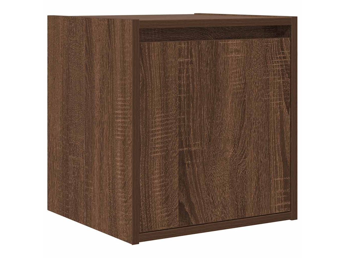 Mesa de Cabeceira de Parede em Carvalho Castanho MAISON EXCLUSIVE (38x34x40 cm)