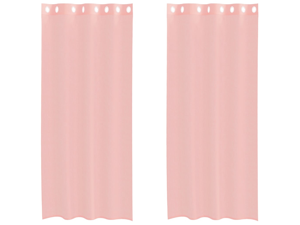 Voile Curtain, Voile Curtains Vidaxl Cor-de-rosa Tecido (140 X 245 Cm)