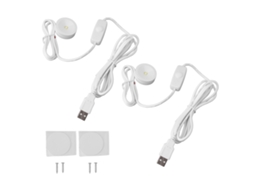 2pcs Spot Lights LED Dimmerizável USB 5v Pequenos para Vitrines Armários Joias Branco | S/MARCA