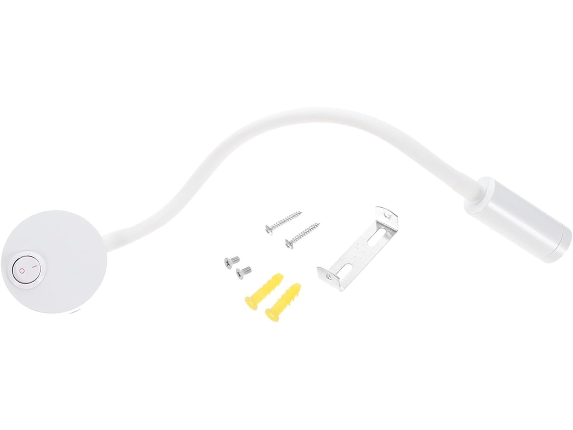 Luminária De Parede Flexível Led Wooneky Para Leitura Na Cama, Luz Suave E Quente, Luminária De Cabeceira Ajustável Para