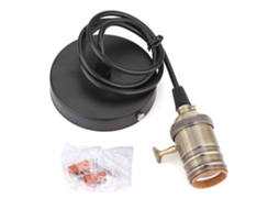 Soquete E27 estilo retrô (com interruptor de cobre integrado, ideal para luminárias DIY)