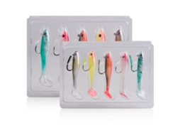 Isca Artificial com Anzol T tail 5pcs