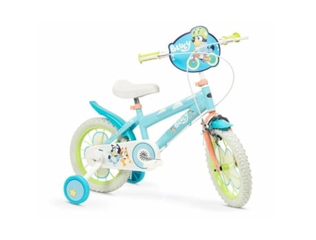 Bicicleta Infantil BLUEY 14 Azul Verde