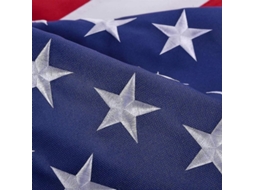 Bandeira Americana de Nylon Pesado Nova Line 3x5 com Listras Costuradas e Estrelas Bordadas