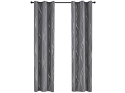Cortinas Blackout 52 X 84 Polegadas, 2 Painéis, Isolamento Térmico, Ilhós, Persianas Blackout Para Janelas, Cinza