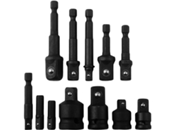 Conjunto De 12 E Para Impacto, Encaixes 1/2", 3/8" 1/4", Redutores