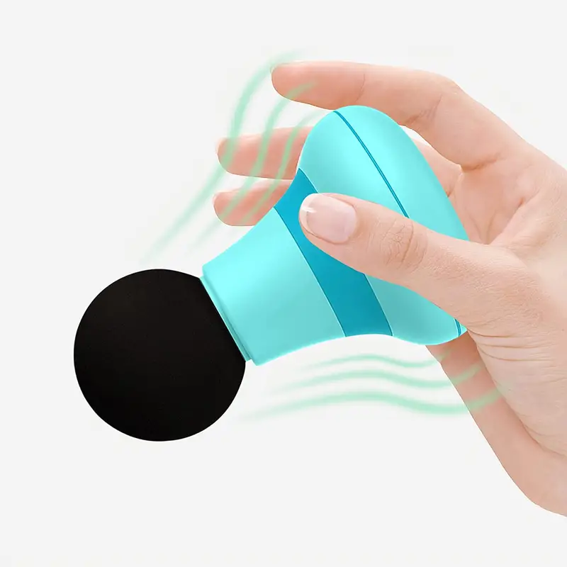Mini Pistola de Massagem Elétrica Portátil com 6 Níveis de Vibração, Massageador Fitness, Massageador Corporal MDUG (azul)