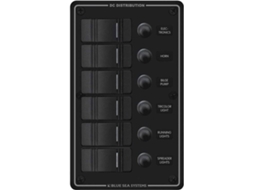 Painel BLUE SEA Water Resistant Panel 6 Position Preto