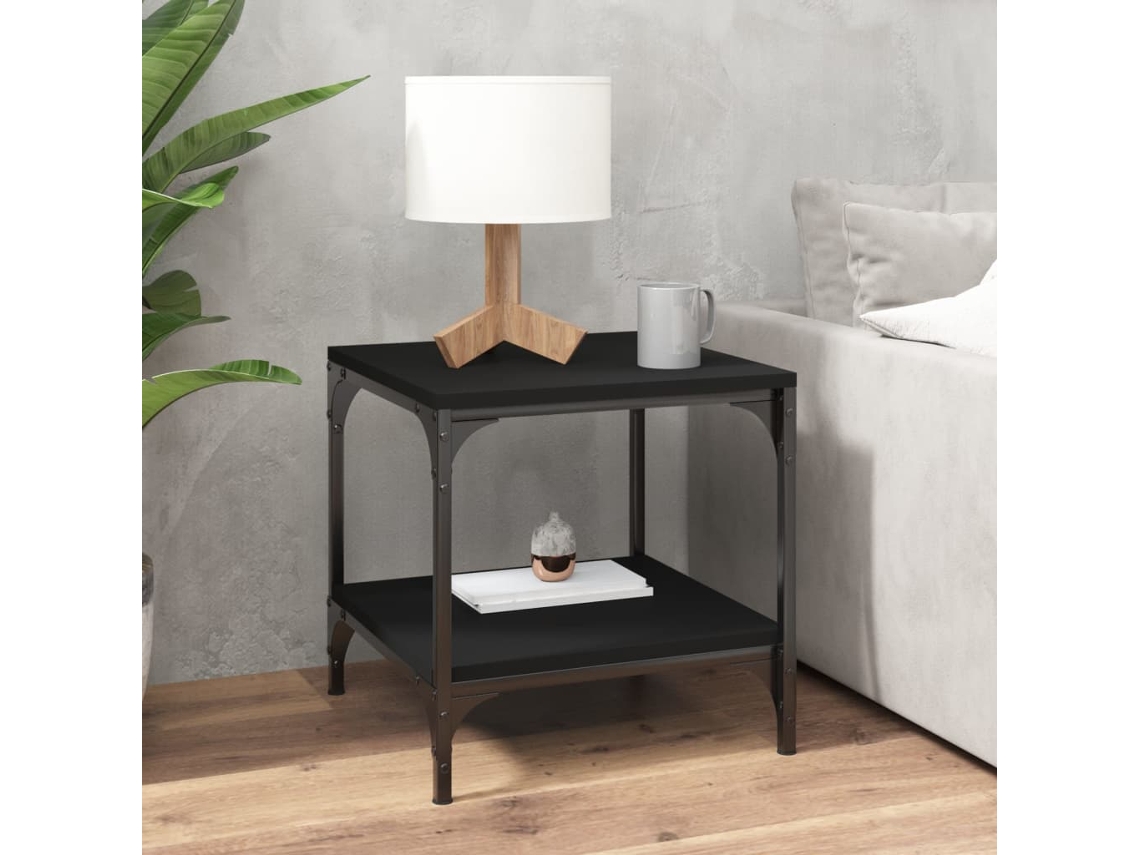 Vidaxl Mesa De Apoio 40x40x40 Cm Derivados De Madeira Preto