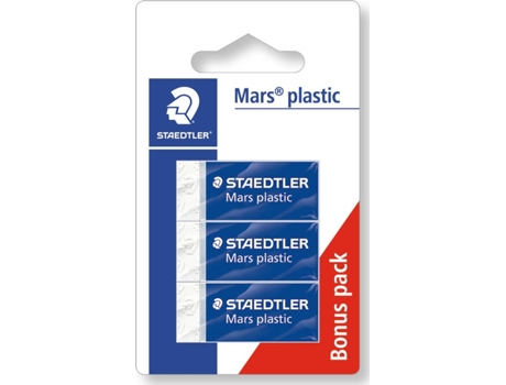 Borracha Retangular Mars® Plastic 2+1, Branco