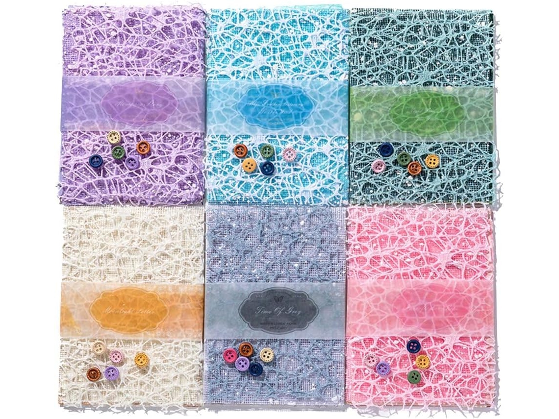 156 Folhas de Papel Texturizado para Scrapbooking, Conjunto de 6 Papéis Decorativos para Artesanato. SFUSHOS