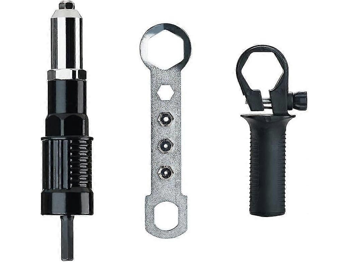 Adaptador de Pistola de Remaches para Taladro Inalámbrico, Remache Eléctrico Profissional de Metal Forjado Total S/MARCA