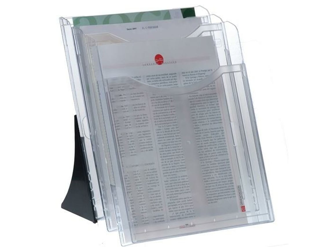 Expositor de Balcão ARCHIVO 2000 Archiplay Sobremesa Din A4 Transparente Vertical 3 Compartimentos