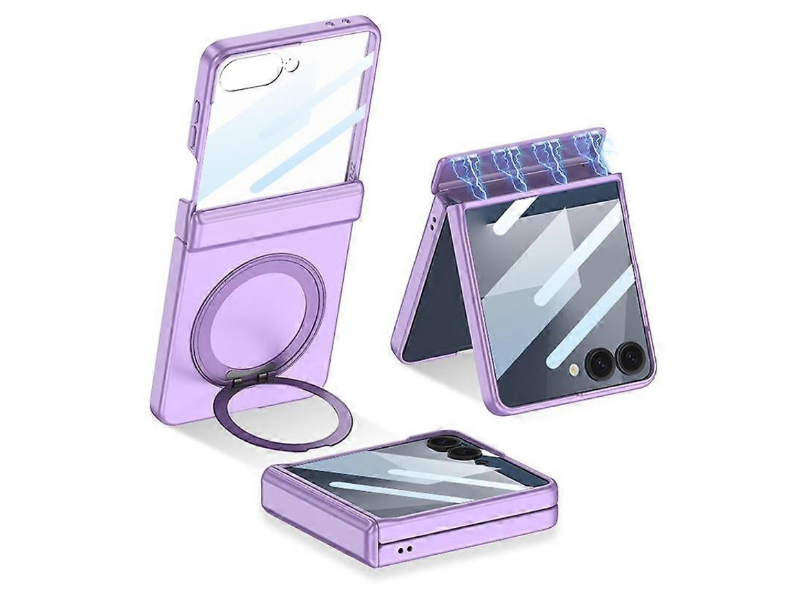 Capa Para Celular Gkk Com Dobradiça Magnética Integrada, Cobertura Total E Suporte Giratório Para Samsung Galaxy Z Flip7 5g.