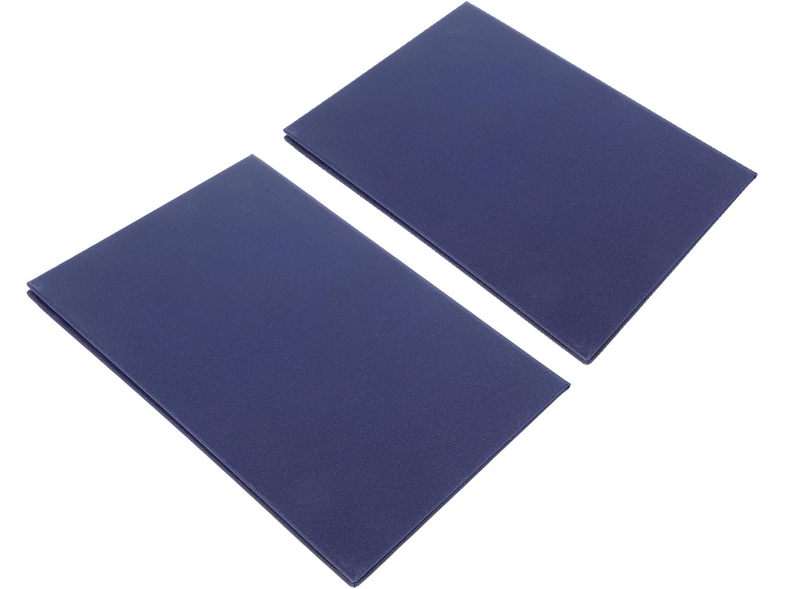 Pasta para Certificados Alipis Azul, Tamanho A4, Dupla Face, 8 Bordas, Porta-Diploma Branco 15×21 cm, 2 Unidades, Camadas
