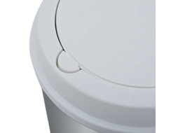 Lixeira Bin Prata E Branco 50 L