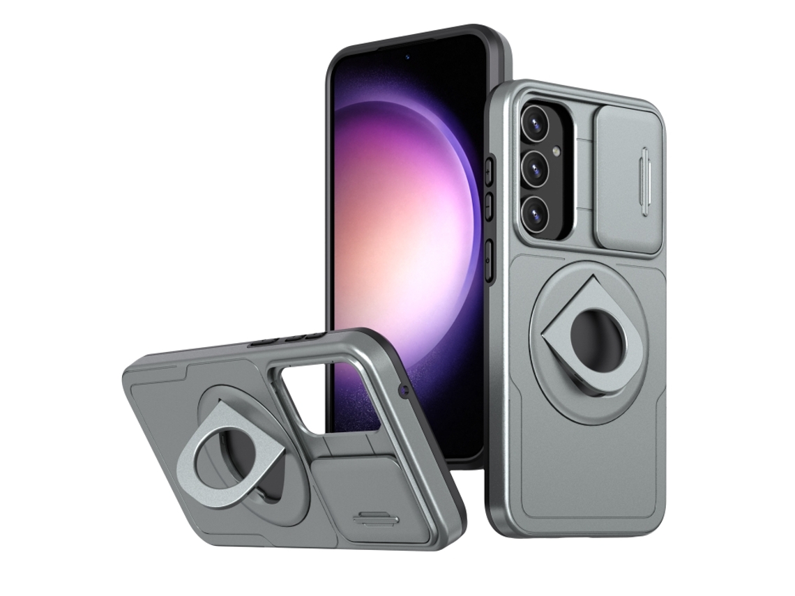 Capa Zruxe Compativel Com Samsung Galaxy A13 (camshield - Magsafe - Ring Holder - Cinza Titanio)