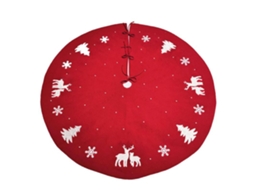 Saia de Árvore de Malha 3D 48 Polegadas Gola de Árvore de Malha Grossa para Decorações de Natal Rústicas Country