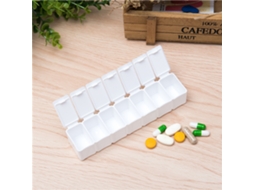Estojo Organizador De Medicamentos Com 21 Compartimentos Para 7 Comprimidos, Multicolorido, Em Comprimidos Aquaforge