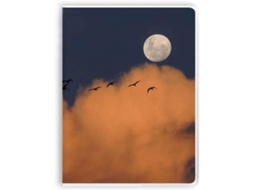 Carnet De Notas Tendendo Com Sopa De Cobertura Motif Nuages Et Lune